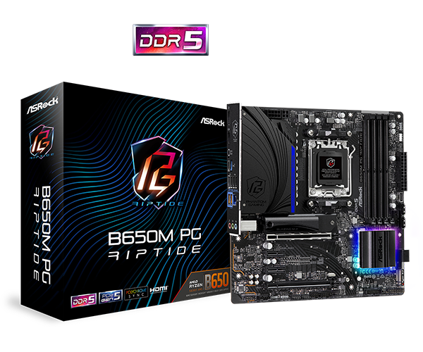 ASRock B650M PG Riptide WiFi マザーボード ASRock | B650M PG Riptide